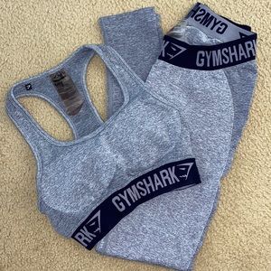 Gymshark seamless workout set - NAVY BLUE (SMALL)